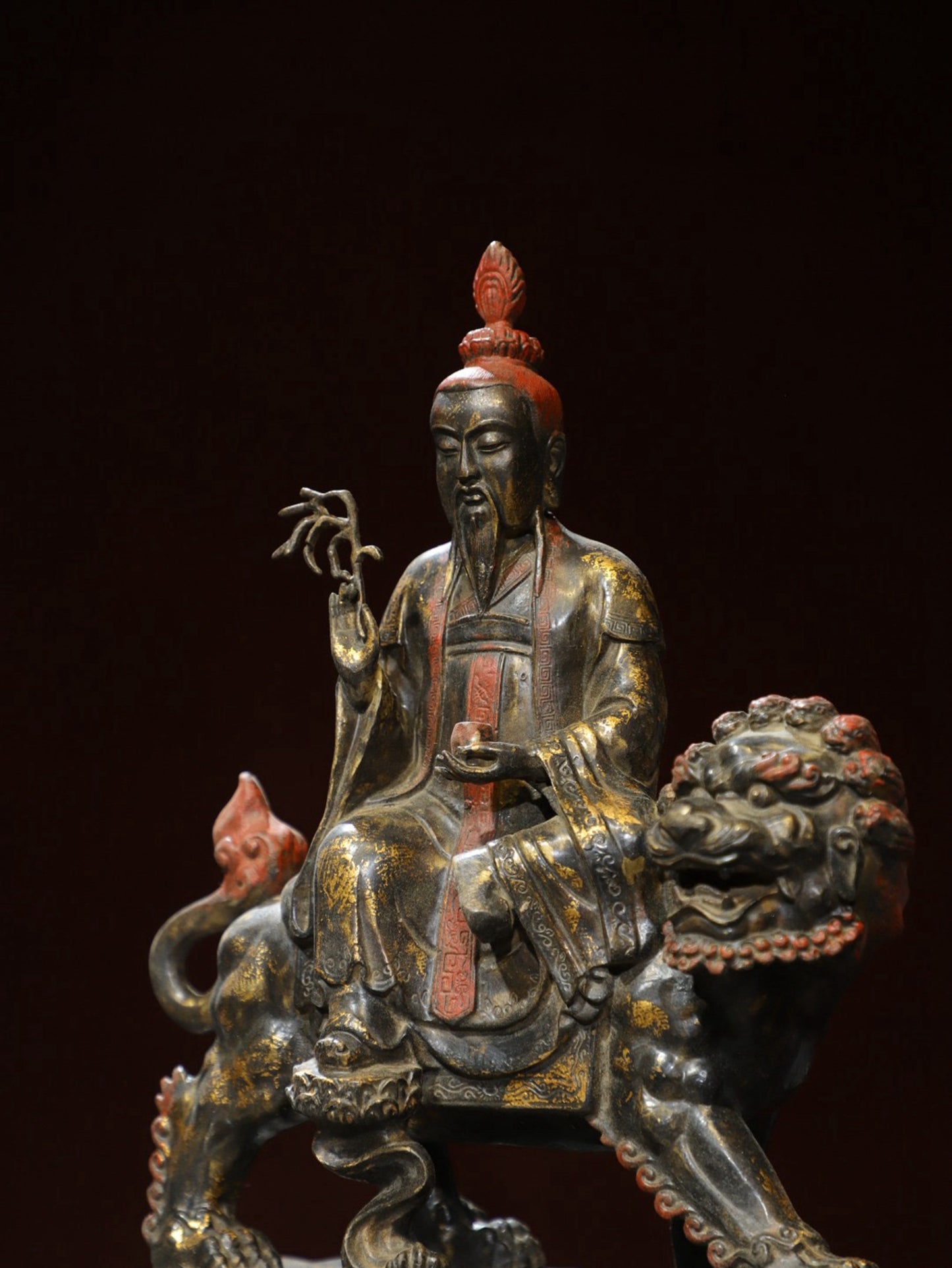 Bronze gilded statue of Taiyi Immortal Buddha