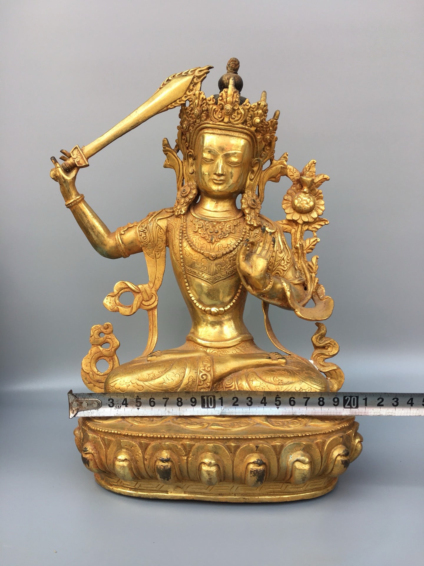 Chinese antique pure copper Buddha statue