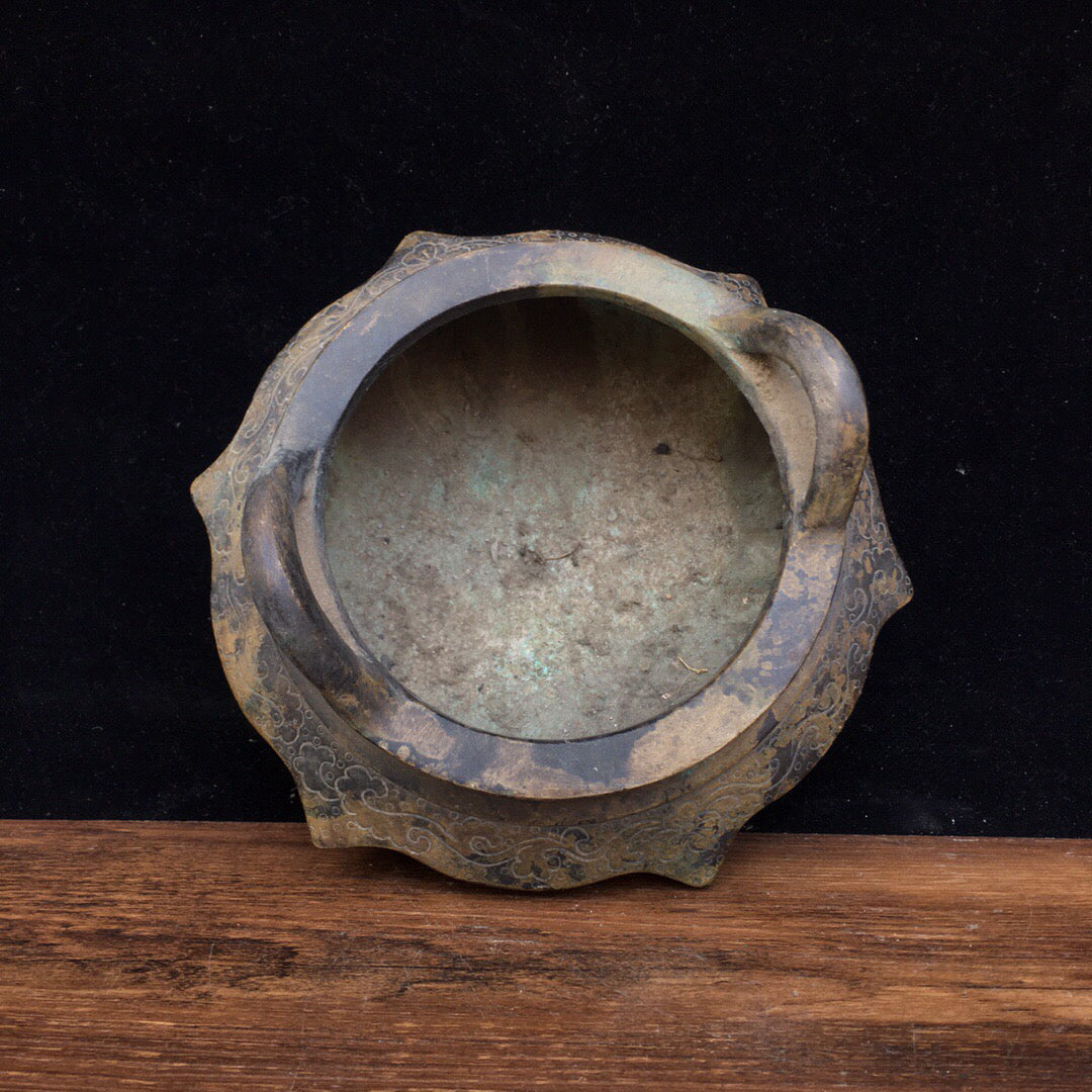 Chinese antique pure copper incense burner