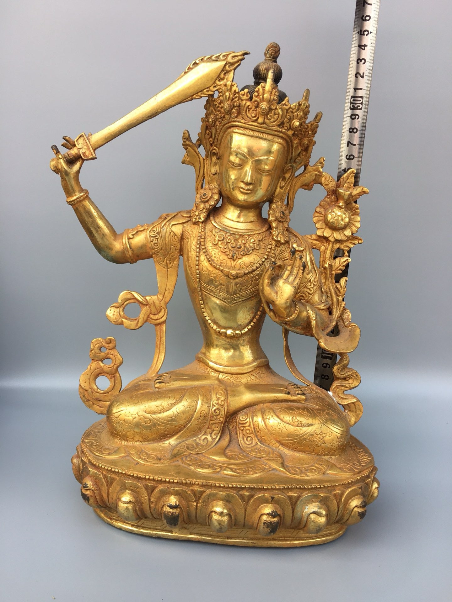 Chinese antique pure copper Buddha statue