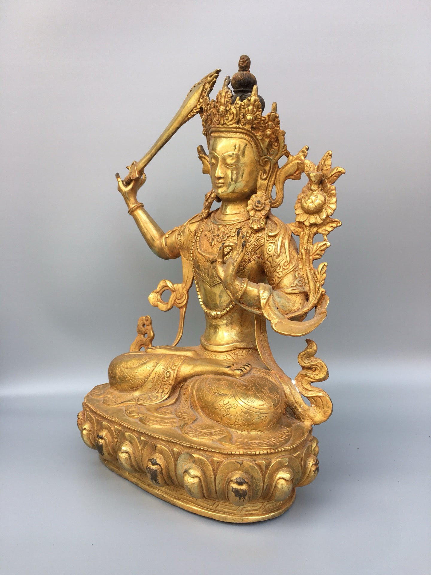 Chinese antique pure copper Buddha statue