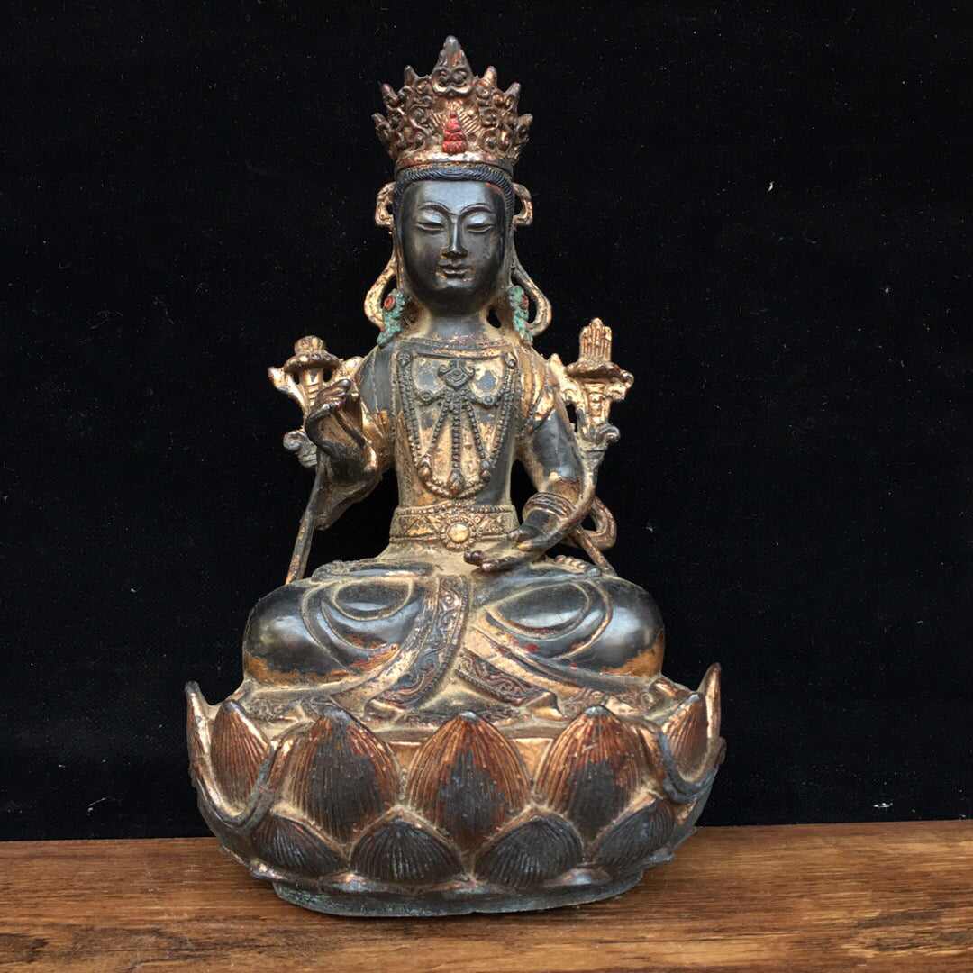 Chinese antique pure copper Buddha statue