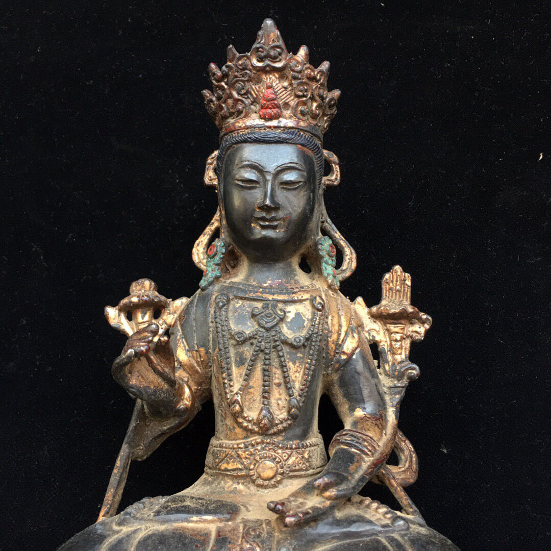 Chinese antique pure copper Buddha statue