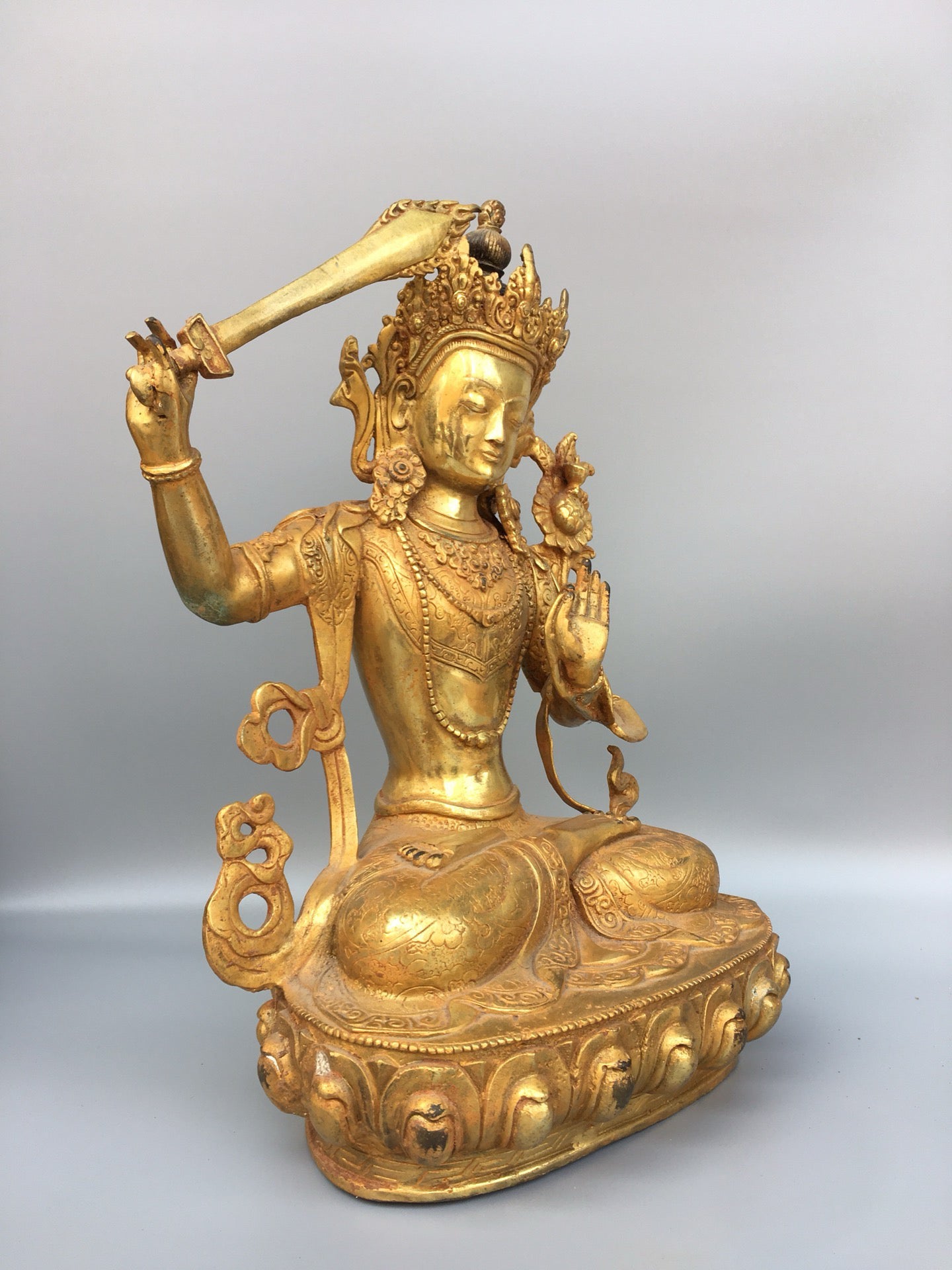 Chinese antique pure copper Buddha statue