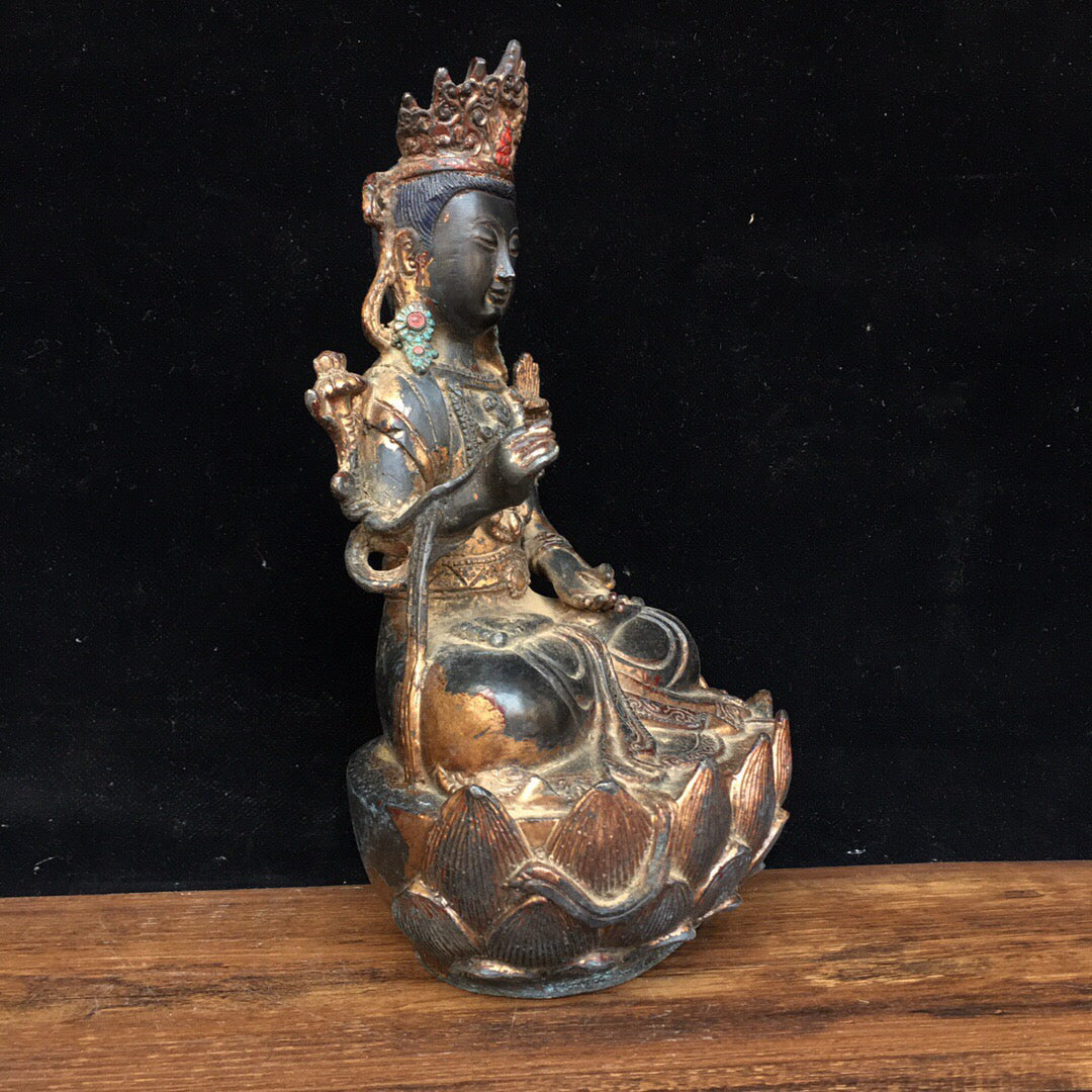 Chinese antique pure copper Buddha statue