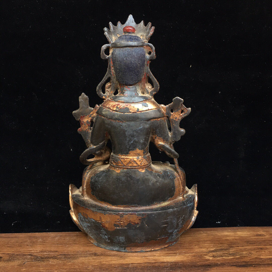 Chinese antique pure copper Buddha statue