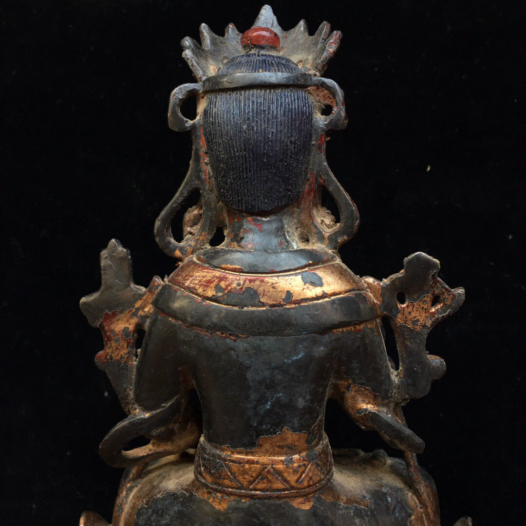 Chinese antique pure copper Buddha statue