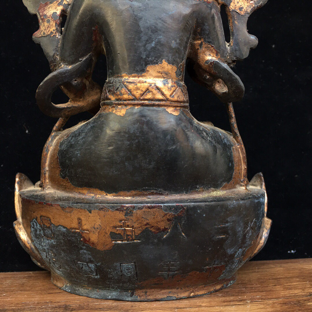 Chinese antique pure copper Buddha statue