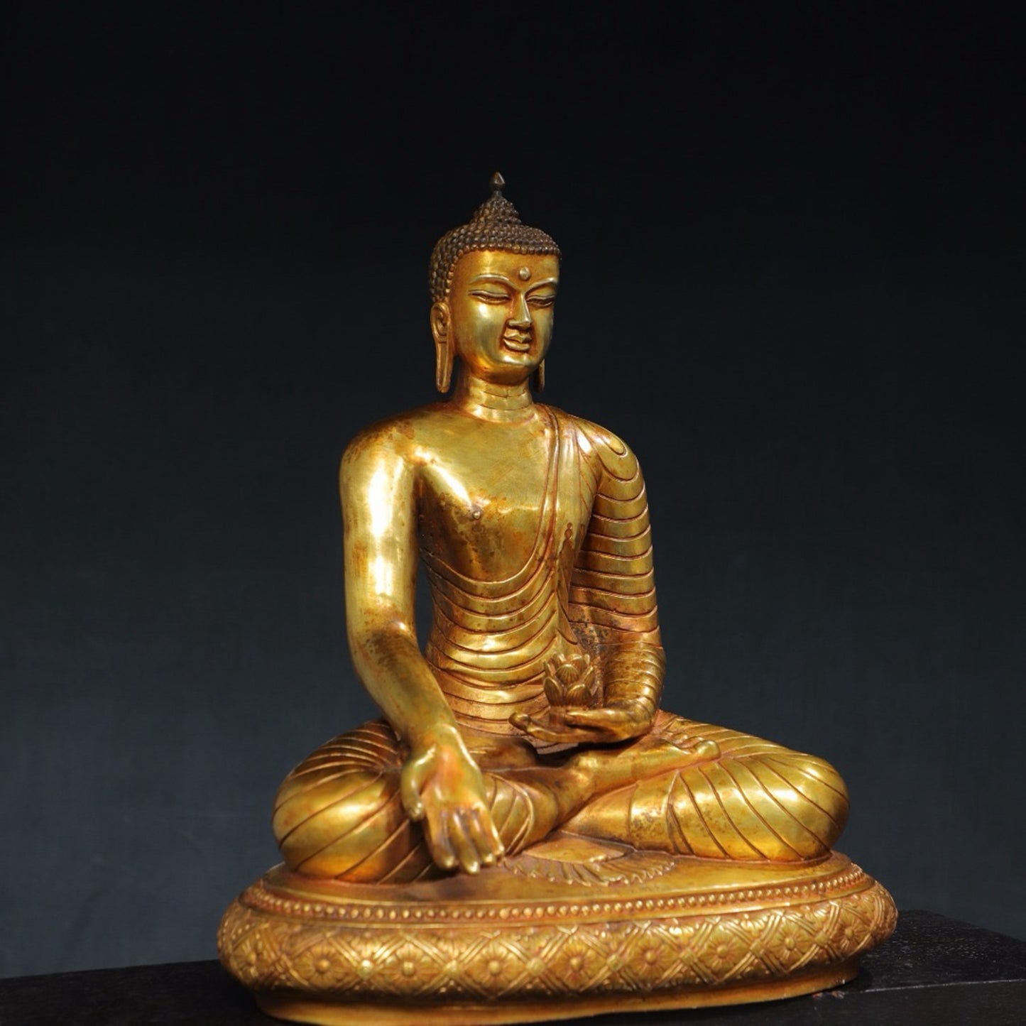 Bronze gilded Buddha statue of the Great Sun Tathagata