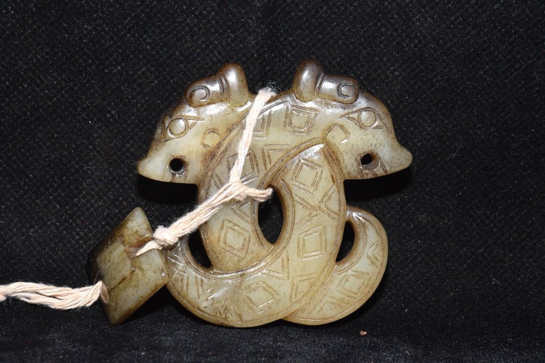 Chinese Antique Hetian Yulong Coins