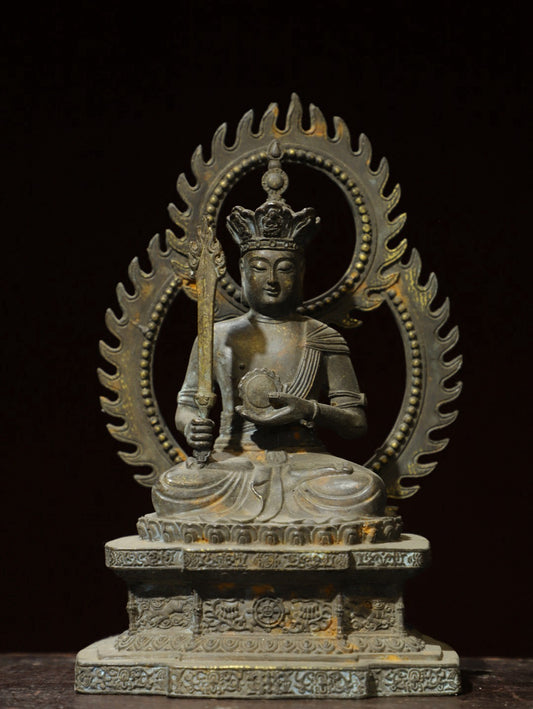 Bronze gilded Buddha statue of the Immovable Ming King