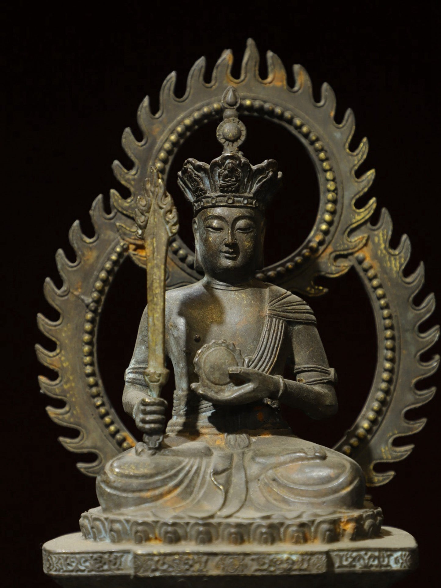 Bronze gilded Buddha statue of the Immovable Ming King
