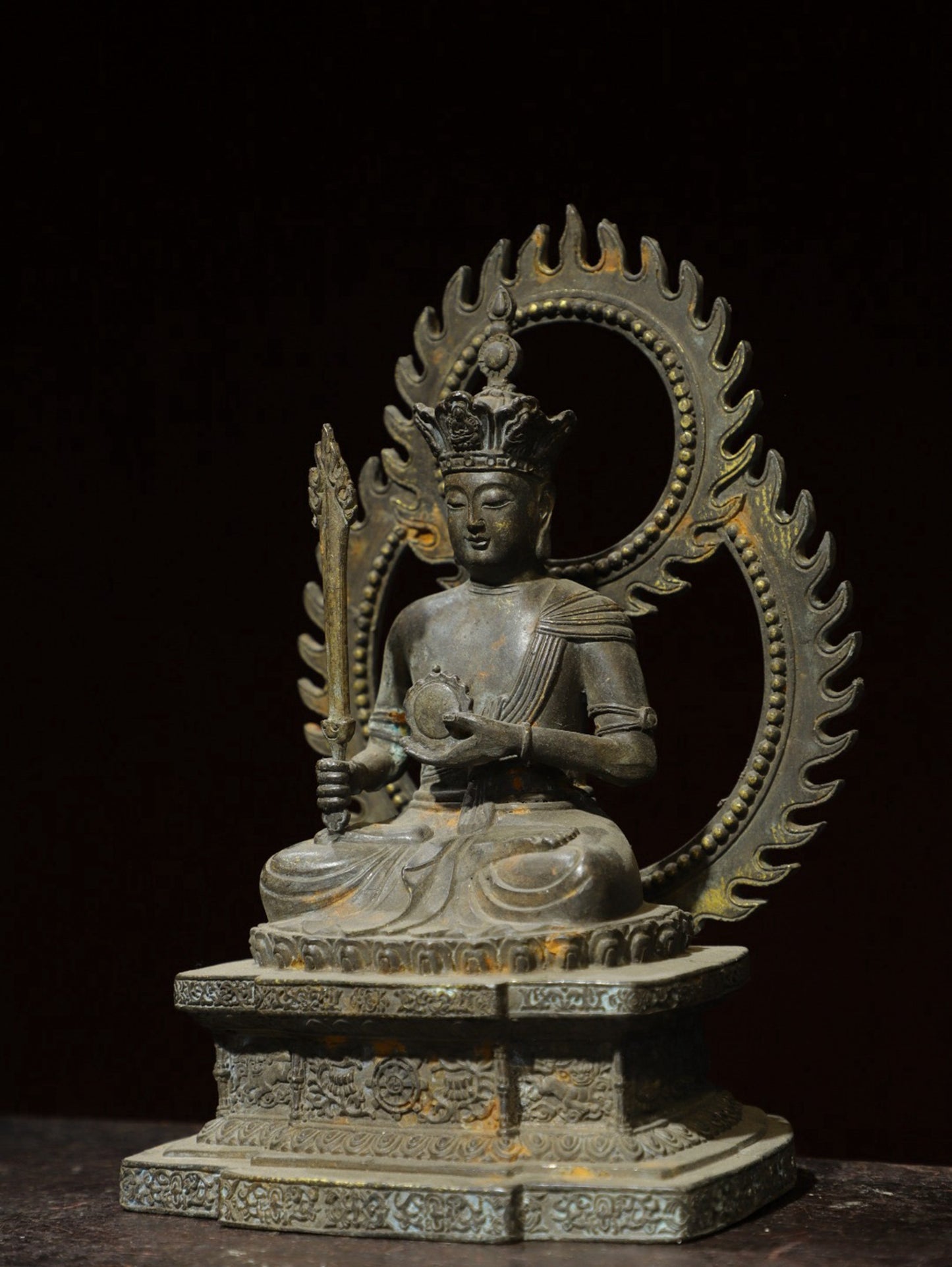 Bronze gilded Buddha statue of the Immovable Ming King