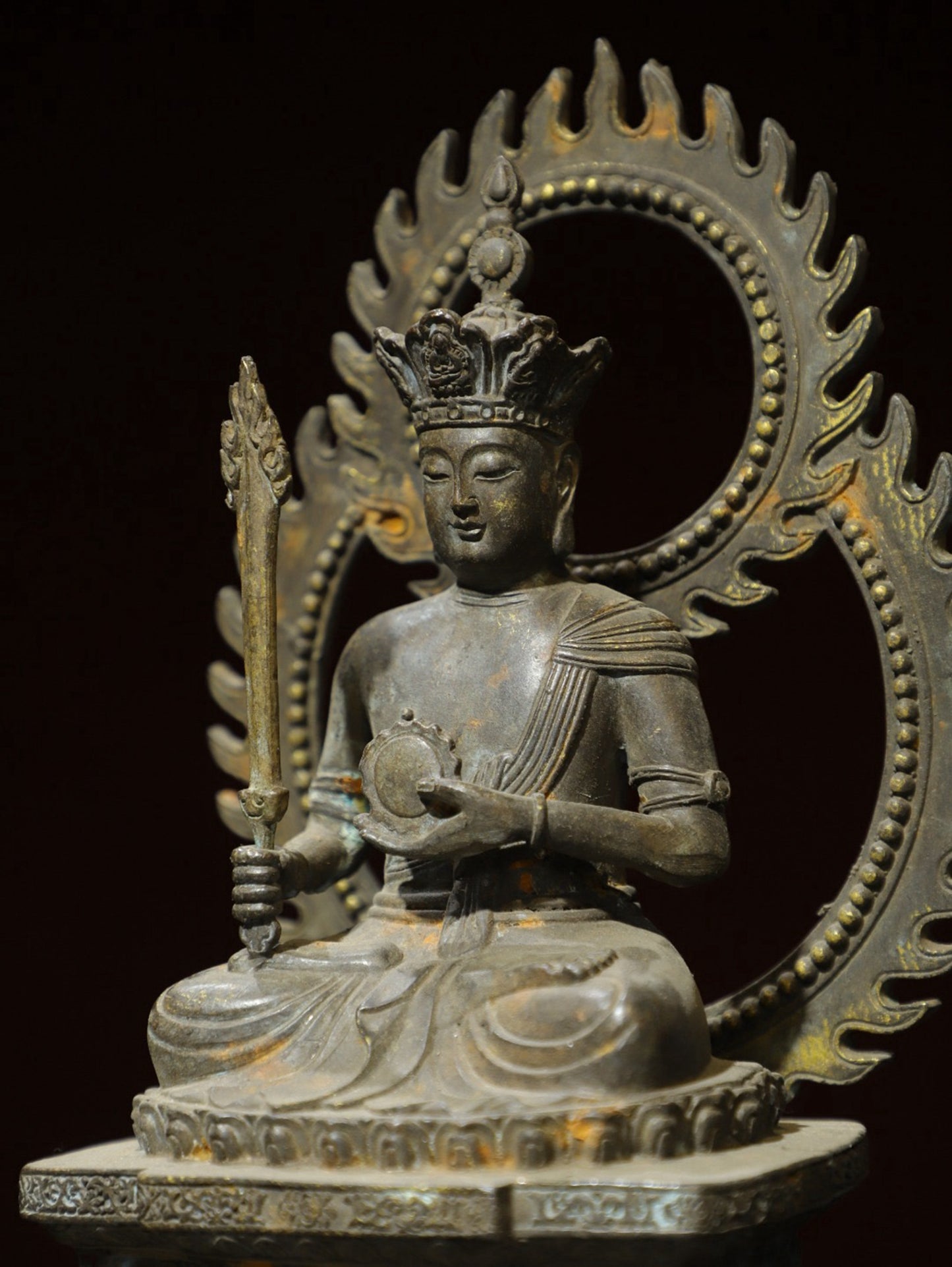 Bronze gilded Buddha statue of the Immovable Ming King
