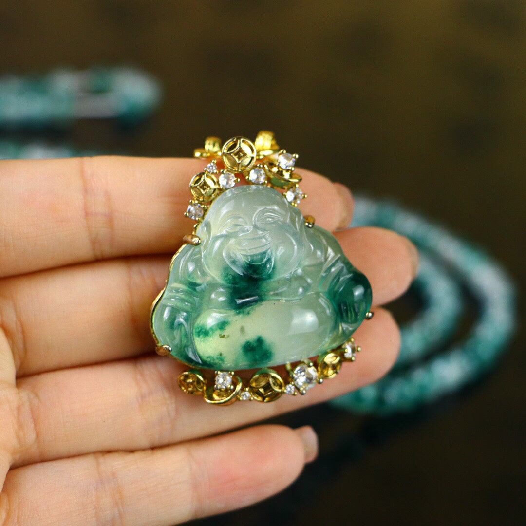 Chinese Antique High Ice [Maitreya Buddha]