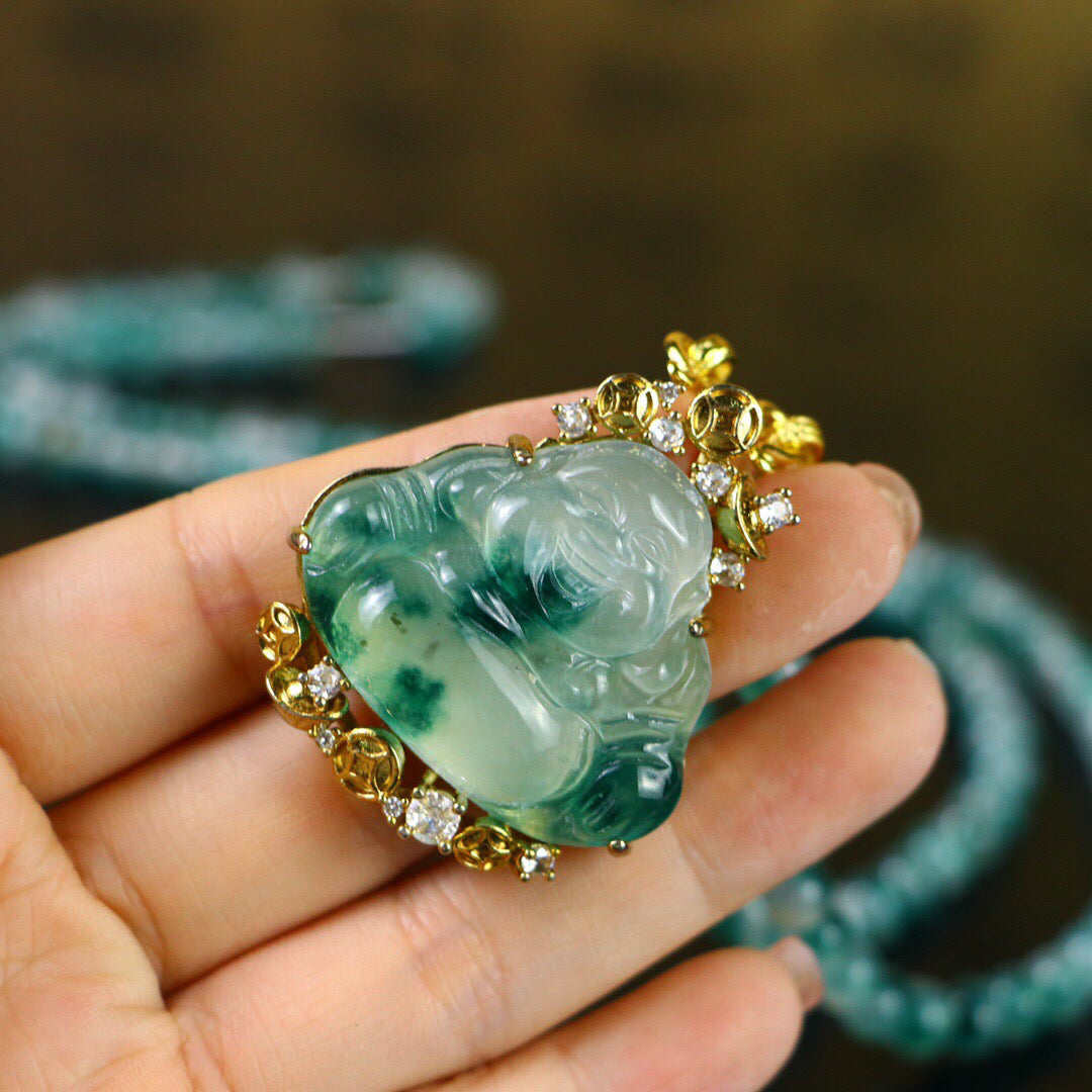 Chinese Antique High Ice [Maitreya Buddha]