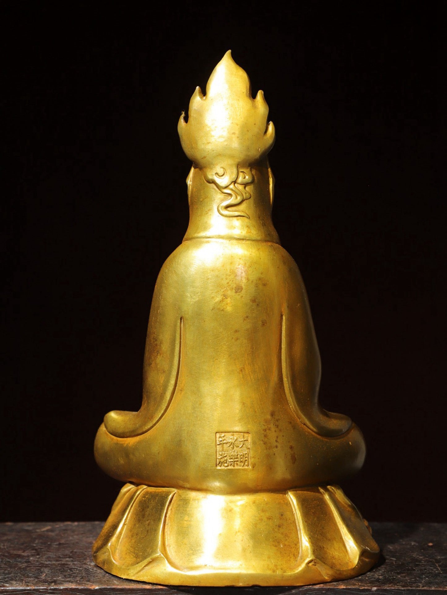 Copper gilded [Flame Guanyin] Buddha statue