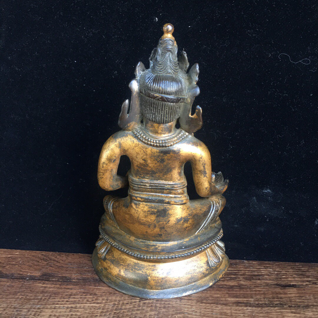 Chinese antique pure copper Buddha statue