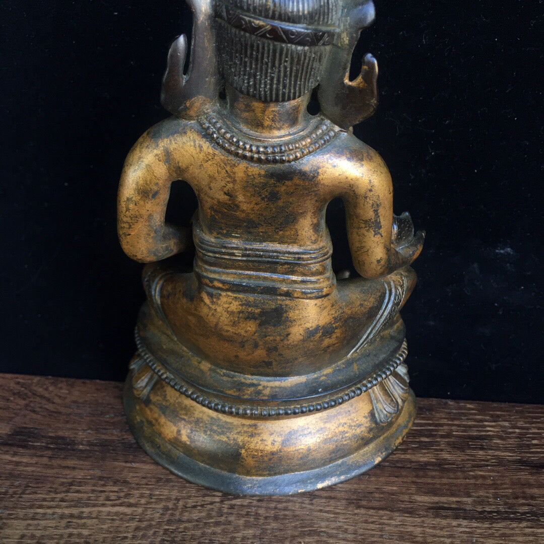 Chinese antique pure copper Buddha statue