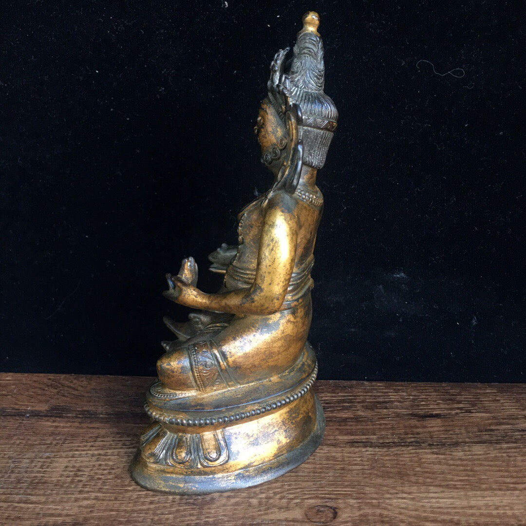 Chinese antique pure copper Buddha statue