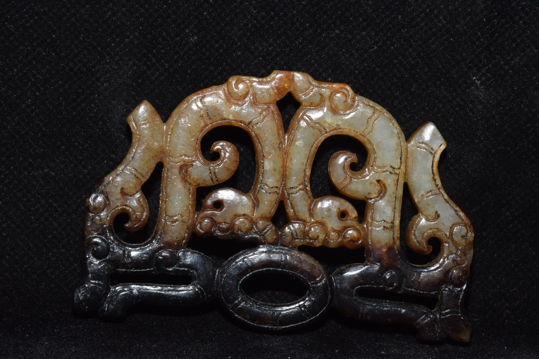 Chinese antique Hotan Jade hollow jade coins