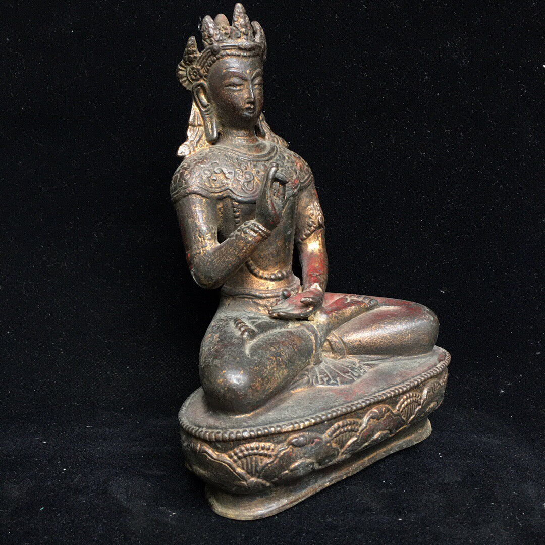 Chinese antique pure copper Buddha statue