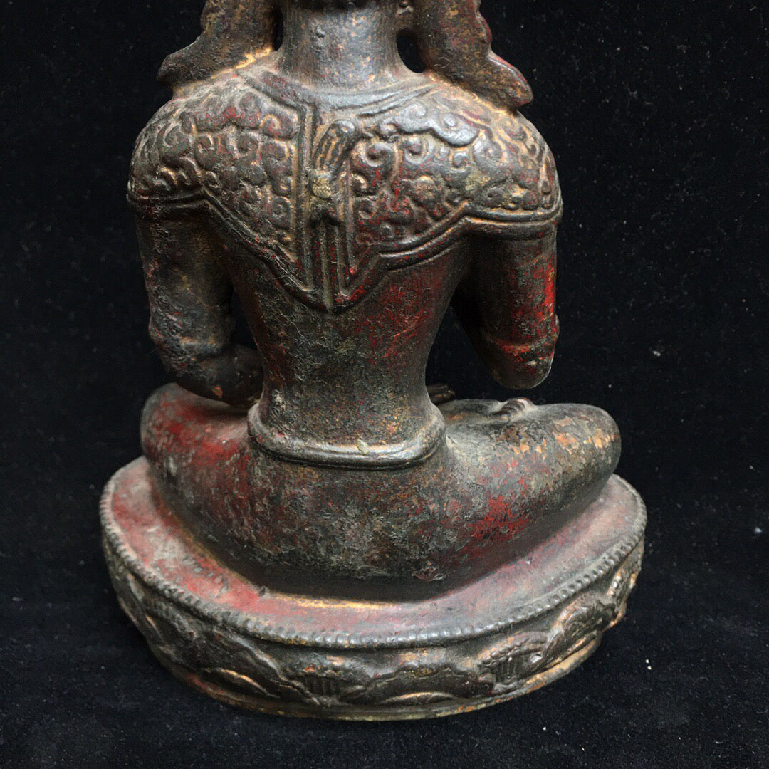 Chinese antique pure copper Buddha statue