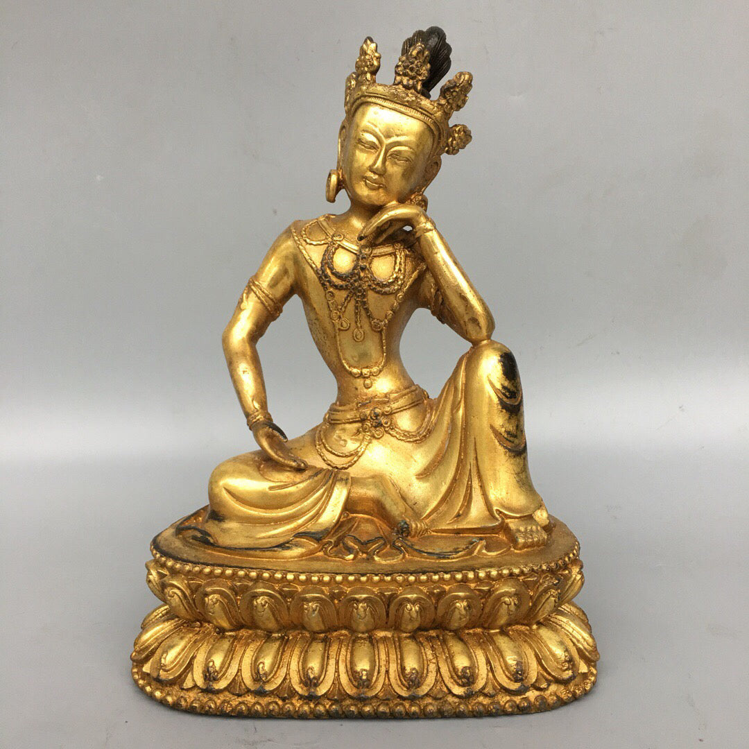 Chinese antique pure copper Buddha statue