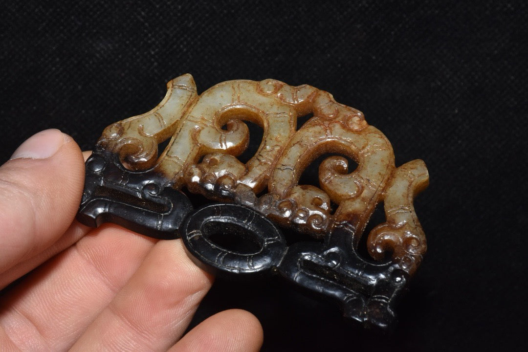 Chinese antique Hotan Jade hollow jade coins