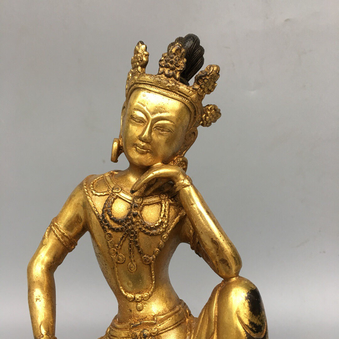 Chinese antique pure copper Buddha statue