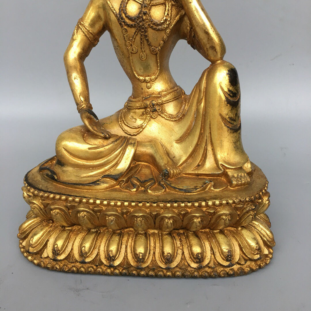 Chinese antique pure copper Buddha statue