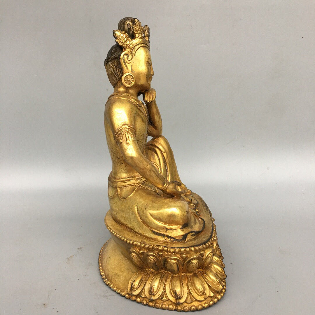 Chinese antique pure copper Buddha statue