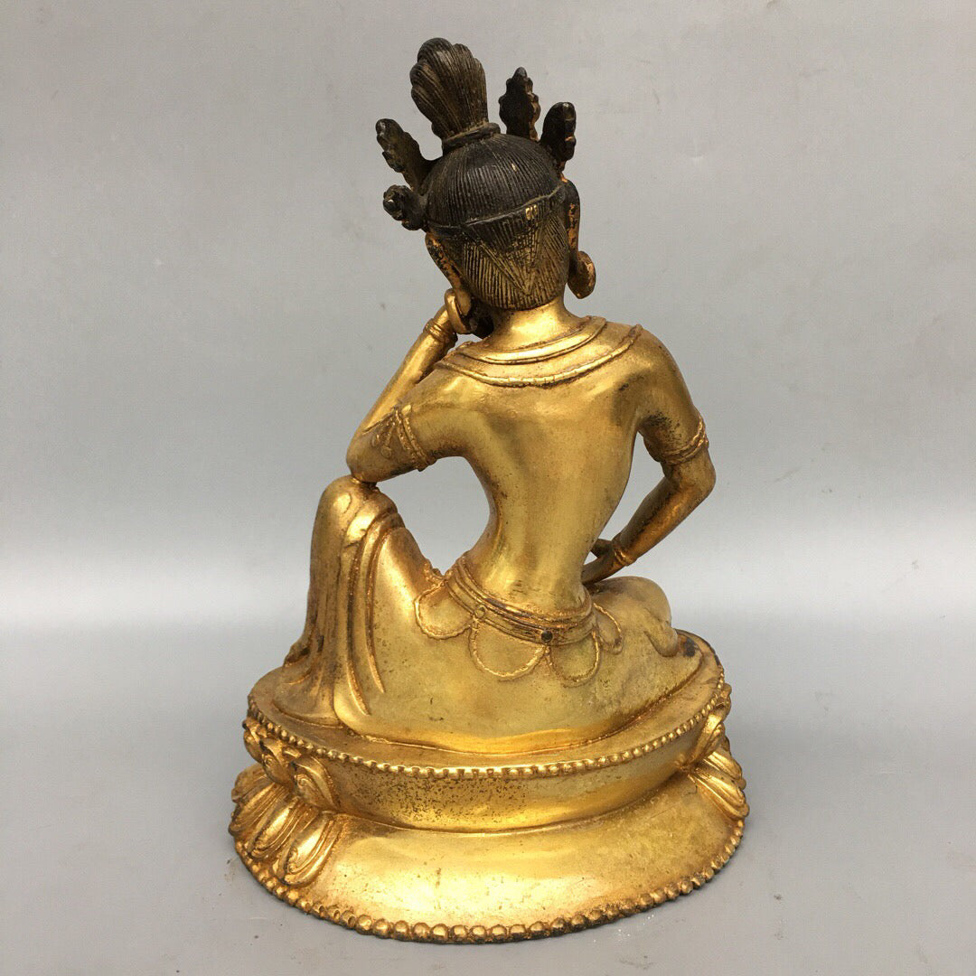 Chinese antique pure copper Buddha statue