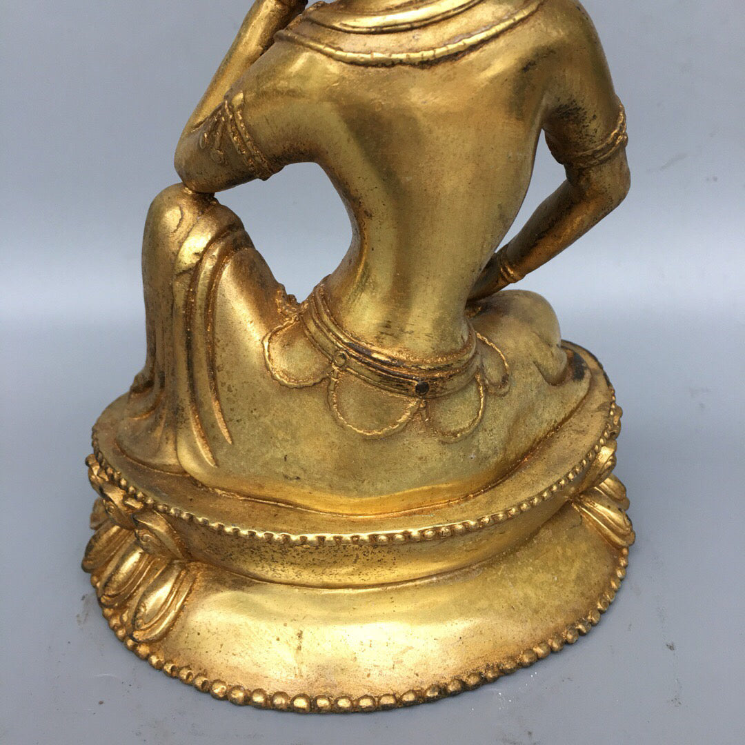 Chinese antique pure copper Buddha statue