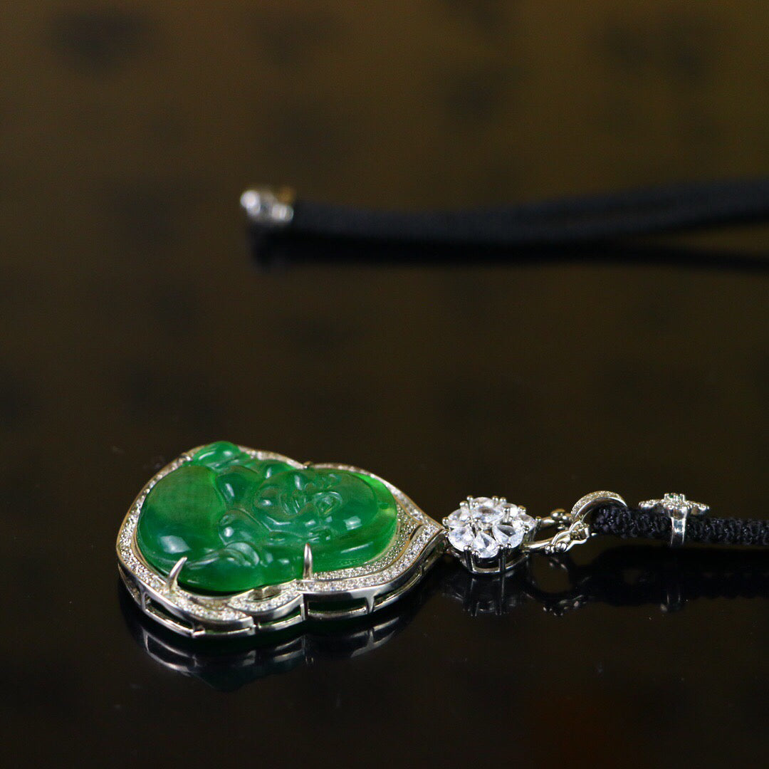 Chinese Antique High Ice [Maitreya Buddha]