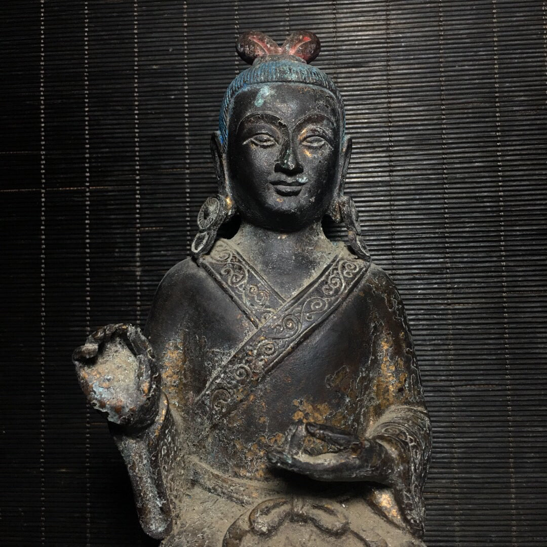 Chinese antique pure copper Buddha statue