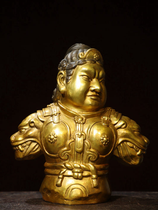 Bronze gilded [Treasure Heavenly King] Buddha statue