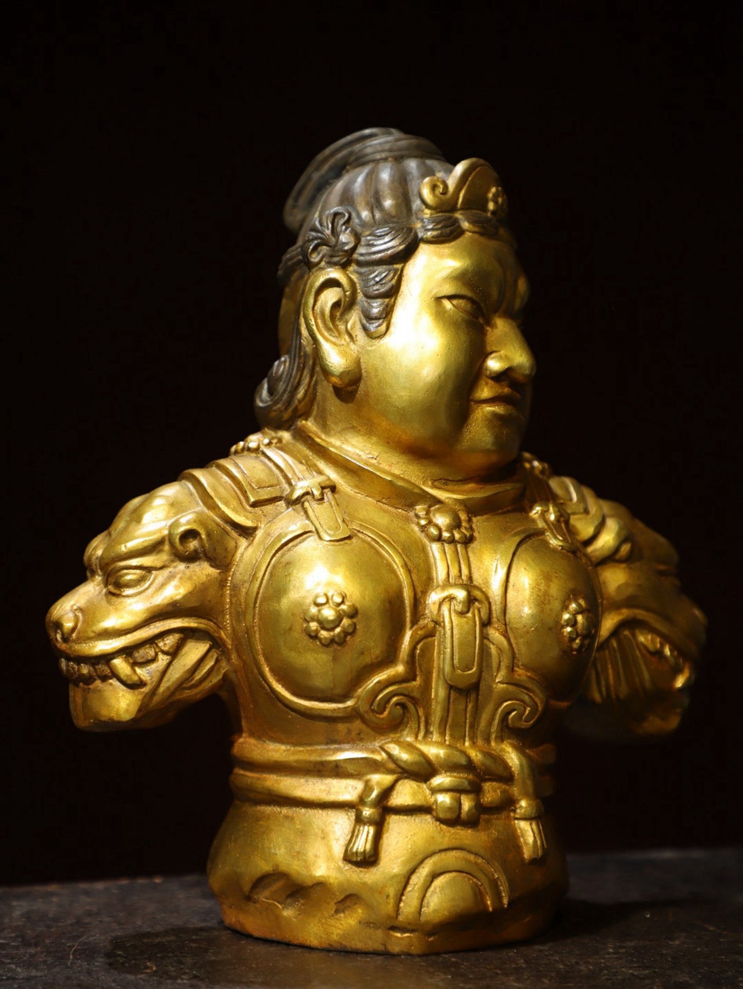 Bronze gilded [Treasure Heavenly King] Buddha statue