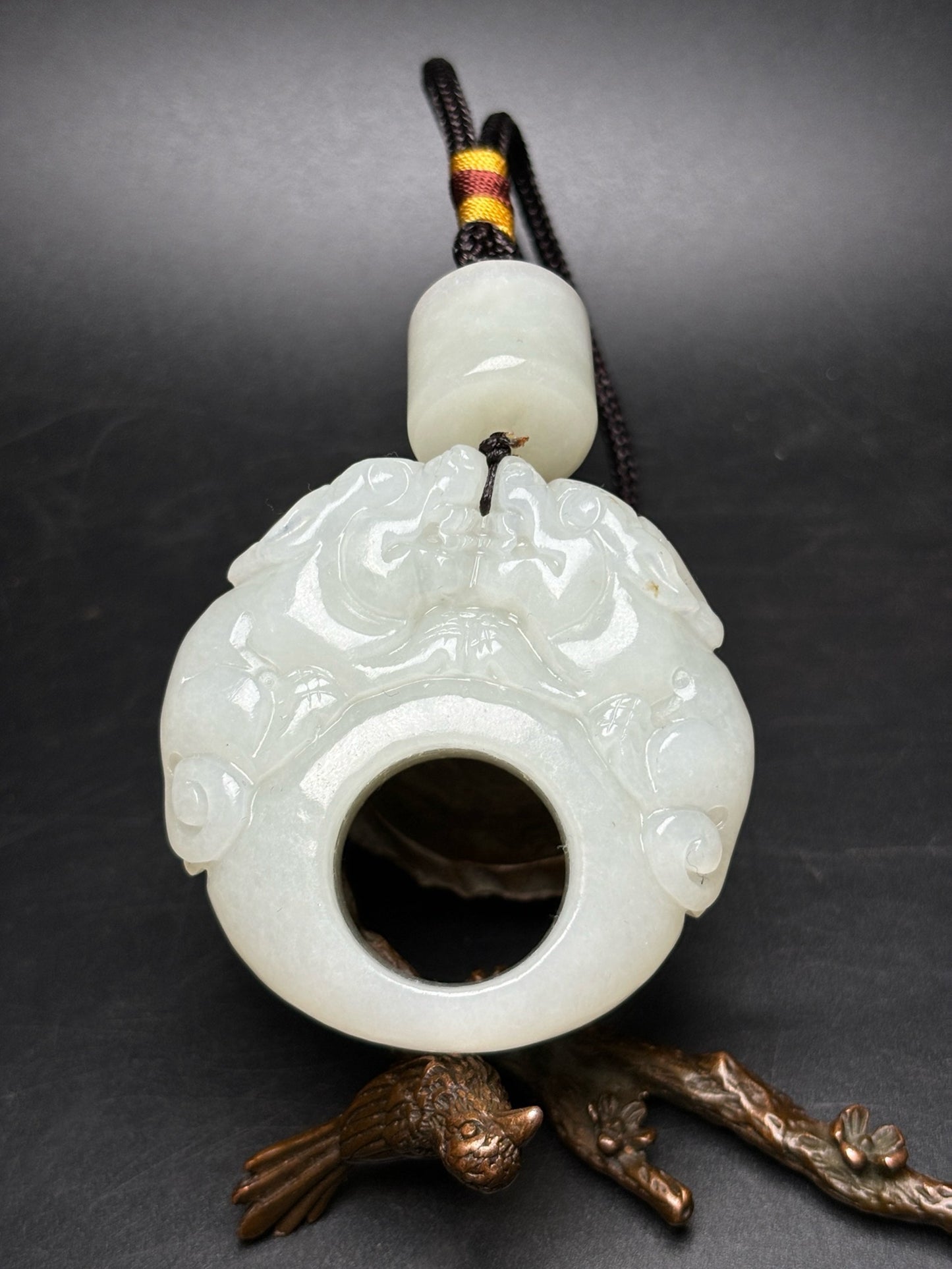 Chinese antique exquisite Hetian jade pendant