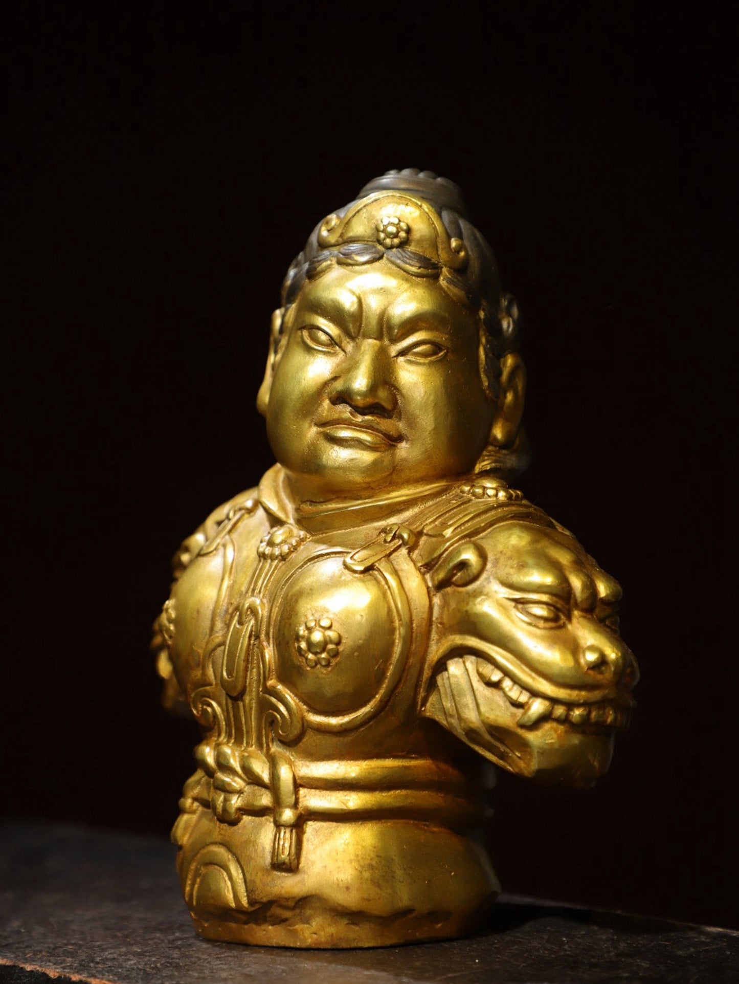 Bronze gilded [Treasure Heavenly King] Buddha statue