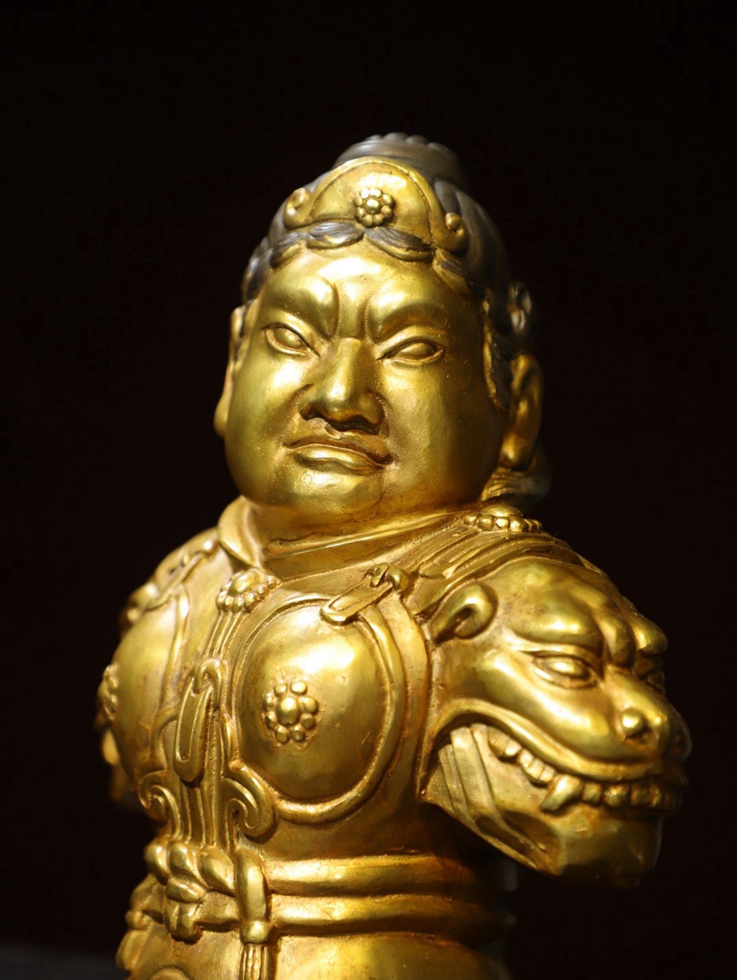 Bronze gilded [Treasure Heavenly King] Buddha statue