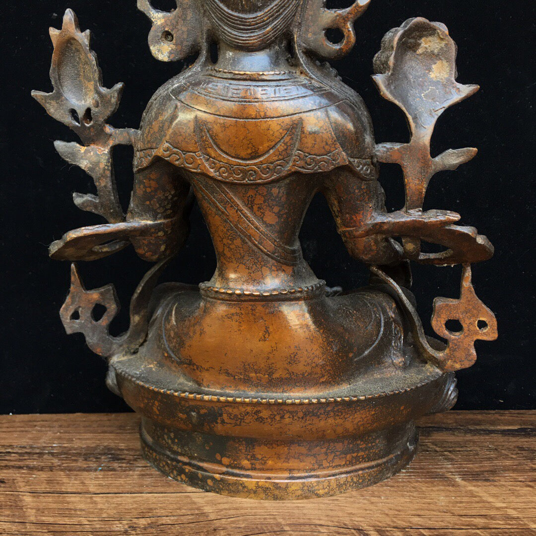 Chinese antique pure copper Buddha statue