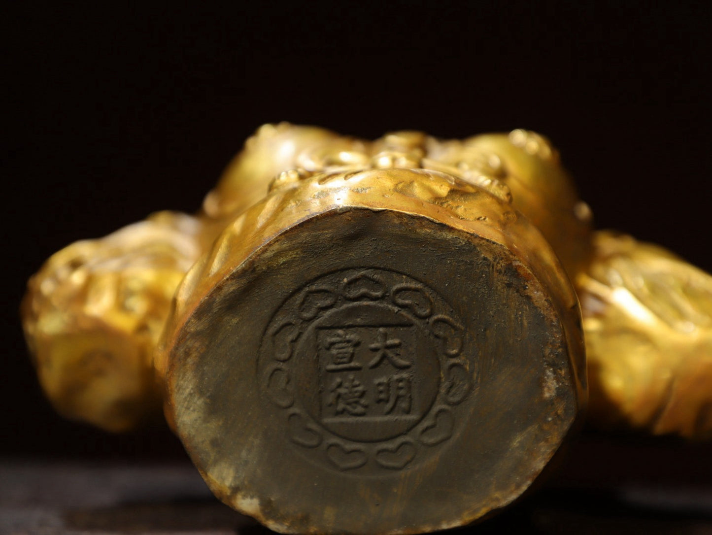 Bronze gilded [Treasure Heavenly King] Buddha statue