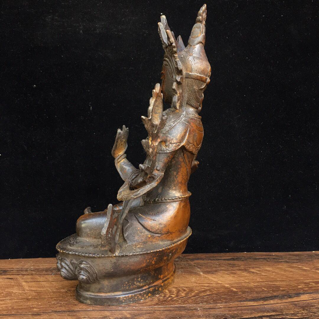Chinese antique pure copper Buddha statue