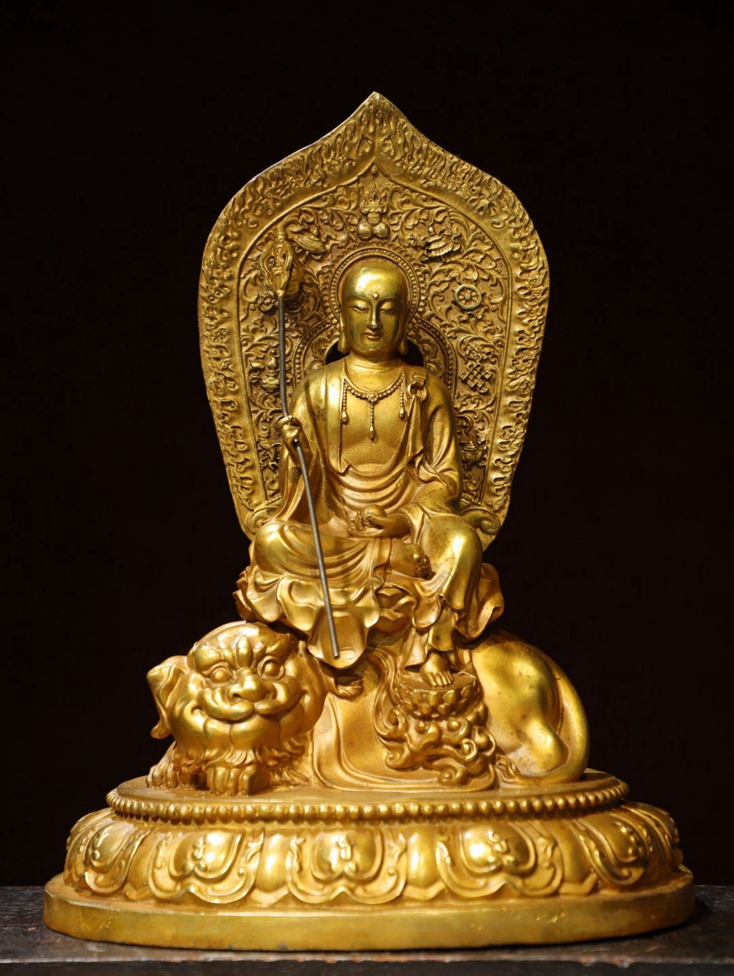Bronze gilded Buddha statue of the King of Tibet