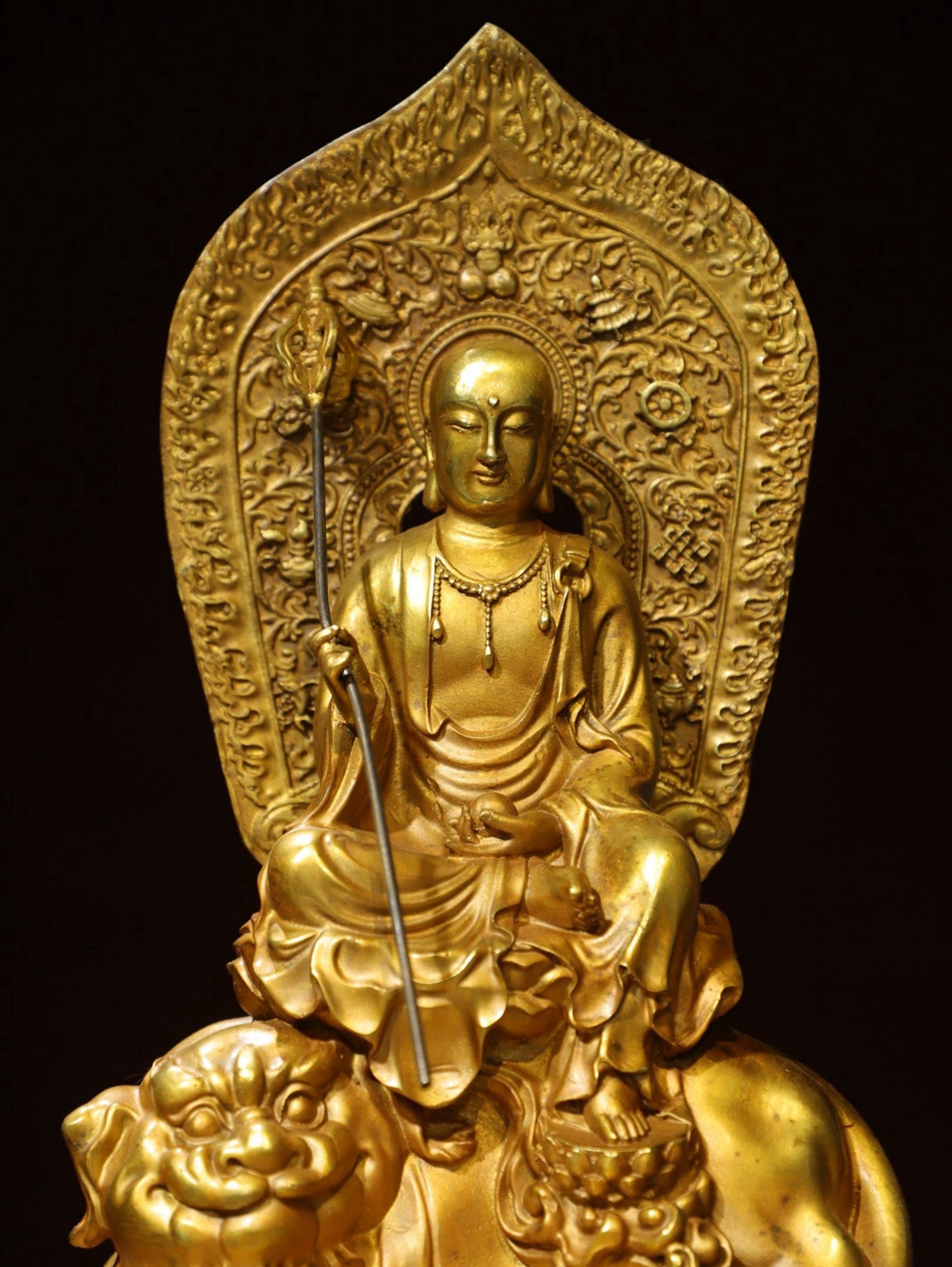 Bronze gilded Buddha statue of the King of Tibet