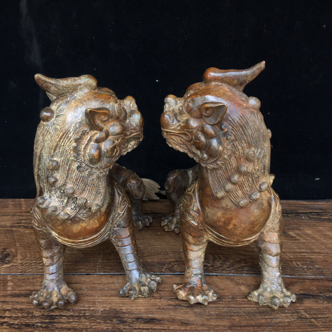 Chinese Antique Pure Copper Beast