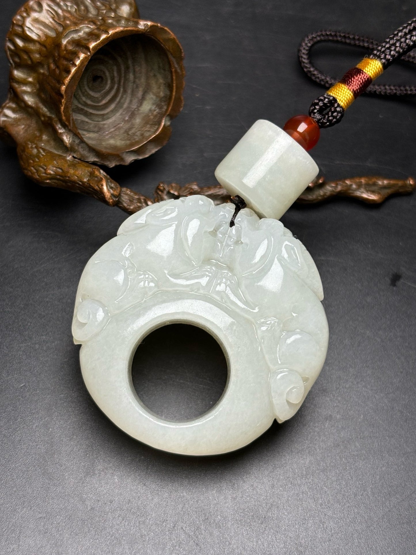 Chinese antique exquisite Hetian jade pendant