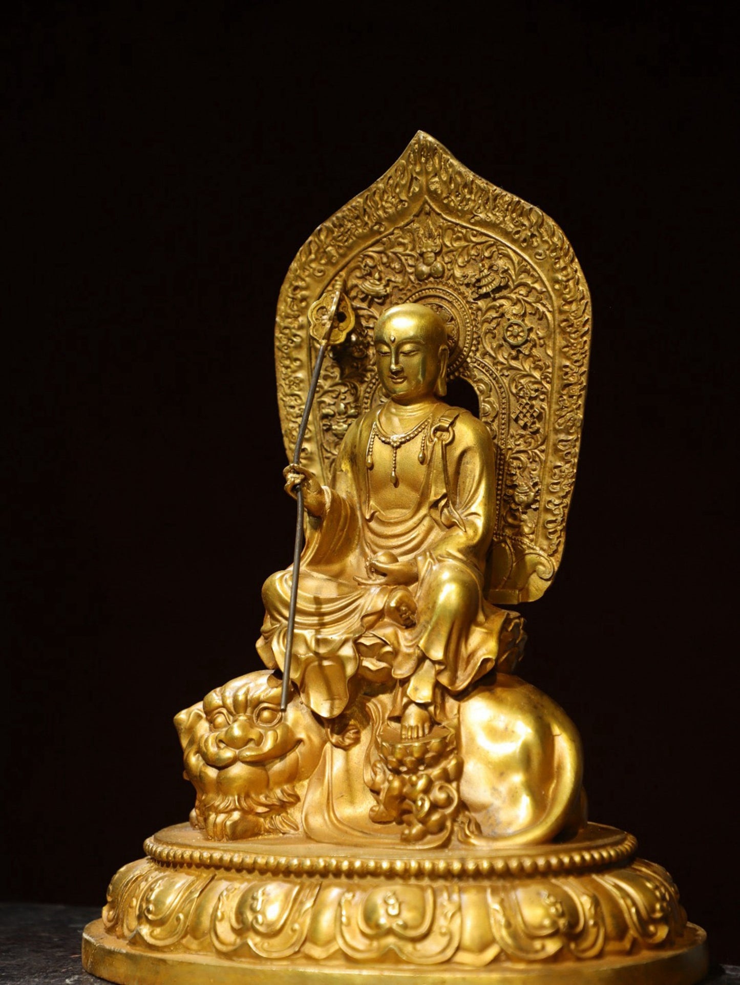Bronze gilded Buddha statue of the King of Tibet