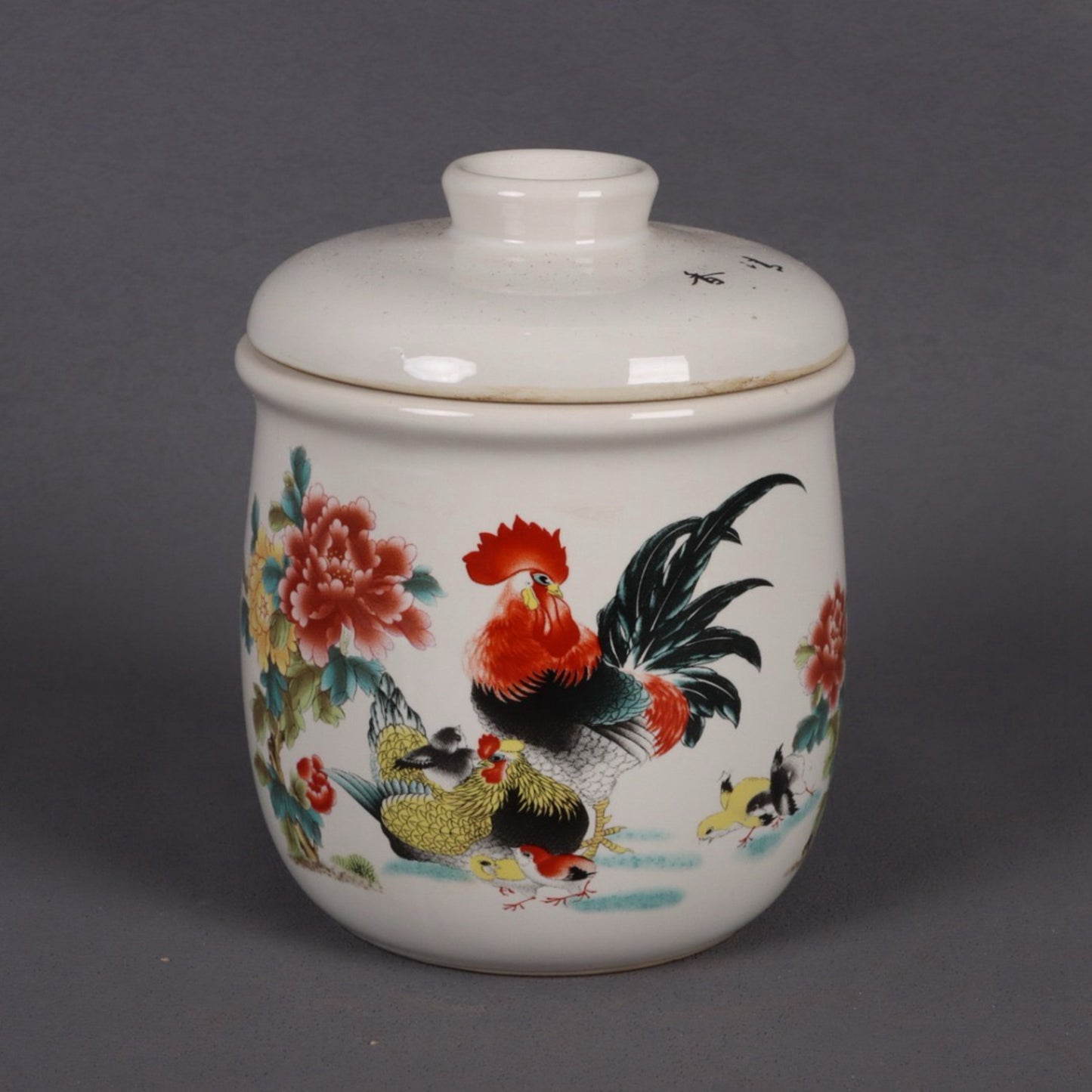 Pink Chicken Family Pattern Soup Cup